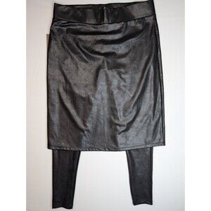 NWT MOD Lifewear Faux Leather Lifestyle Skirt with Leggings Sz XL Tall